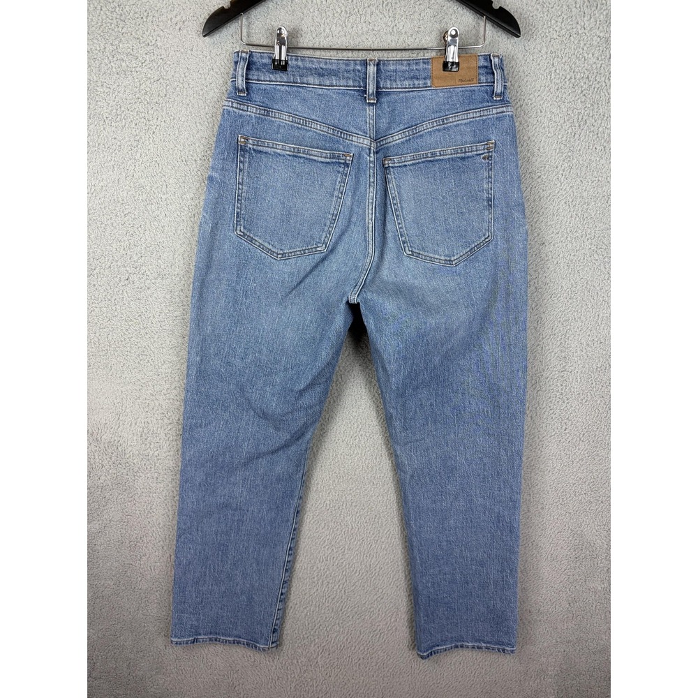 Madewell Jeans Womens 29 Blue Curvy 90s Straight High Rise Stretch Denim Rugby - Picture 8 of 12